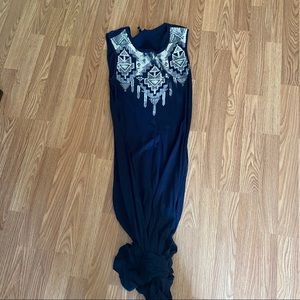 Express Navy Sequin Maxi